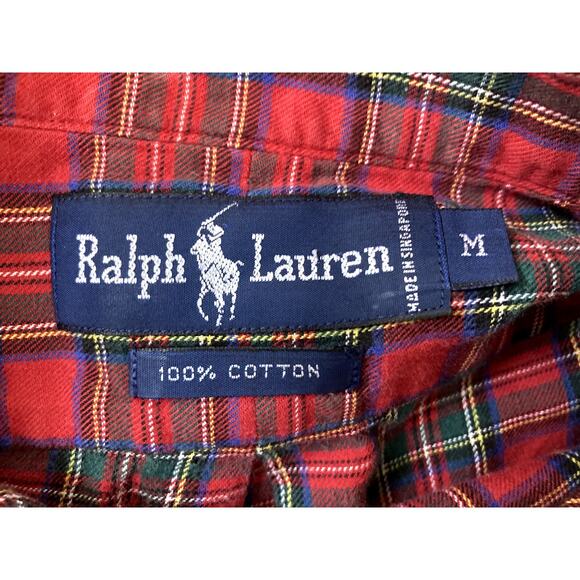 Polo Ralph Lauren Shirt Mens Medium Plaid Collared Long Sleeve Button Up - Picture 3 of 7
